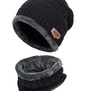 Coral Fleece Scarf Hats Winter Beanies Soft For Men's and Women's - Image 2