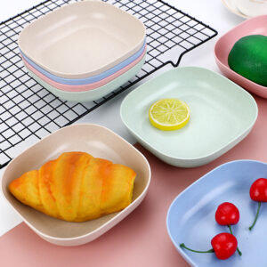 10pcs Plates Set With Holder (Random Colours) - Image 3