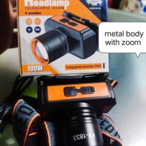 Powerful 100W KX-1833 Headlamp ? 4 Modes with Telescope Zoom for Ultimate Outdoor Performance - Image 1