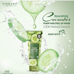 Vibrant Beauty Skin Brightening Cucumber Purifying Peel Off Mask 200ml - Image 1