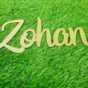 Customize Golden Shining Mirror Acrylic Names - Image 2