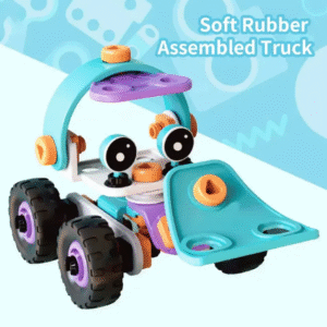 DIY Soft Rubber Building Puzzle Truck Toy Set for Kids ? Creative 3D Assembly Construction Vehicle Toy with Flexible Pieces, Safe Educational STEM Learning Toy for Toddlers and Children - Random Color - Image 4