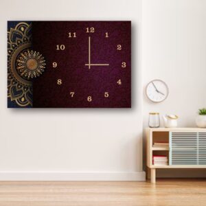 Elegant Digital Printed Wooden Wall Clock ? 12x16 Inch Decorative Hanging Clock with Mandala Design | Premium Quality Wall D?cor (Without Battery) - Image 2