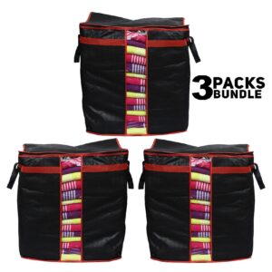 LARGE Storage Bag organizers | Clothes Blanket Large Folding Boxes Storage Box | Foldable Containers Clothing Bedding Double Zipper - Image 4