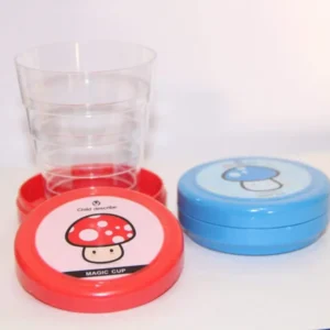 Pack of 2  Magic Glass for Kids, Folding Collapsible Magic Cup, Foldable Mug Glass for Travel, Outdoors, Hiking (Random Color) - Image 2