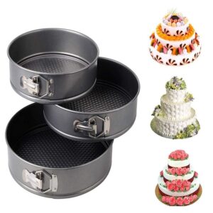 Set of 3 Nonstick Round Shape Cake Mould Cake Pan for Baking Cake at home - Image 4
