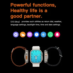 S10 Ultra 2 Smart Watch for Kids & Adults | 7 Stylish Straps | Titanium Body | Magnetic Charger | Water Resistant - Image 3