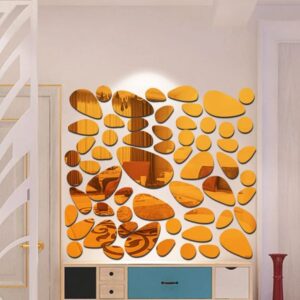 Pebbles Acrylic Mirror Stickers Wall Decorations (12pc) - Image 5