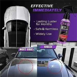 3 in 1 High Protection Quick Car Coating Spray, Ceramic Car Coating Spray Crystal Coating for Car Wax Spray Plastic Parts Refurbish Agent Car Hand Spray (100 ml) - Image 2