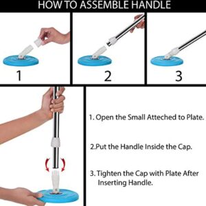 360 Degree Rotating Spin Mop - Original Replacement Parts for Home, Kitchen & Bathroom Cleaning spin mop  ( Random Color ) - Image 3