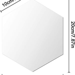 (Pack Of 30) Silver Hexagon Acrylic Mirror Wall Stickers - Image 3