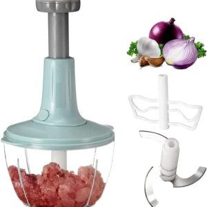 Manual Hand Push Chopper | Multi-functional Vegetable Meat Grinder, Grater, Chopper -2 Liter (Random Color) - Image 4
