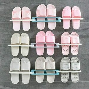 3 In 1 Shoes Rack Wall Mounted Folding Slippers Shoes Bathroom Towel Hanger Organizer Rack in House Shoes Stand Hanging Shelf Rack Holder for Multipurpose use(random color) - Image 5