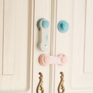 1 Pc - Children Kid Drawer Lock Baby safe Angle Sliding Door Plastic Child safety locks products ( random color ) - Image 3