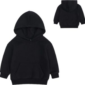 Unisex Kids Boy/Girls Fleece Hoodie Solid Classic Winter Sweatshirt Casual Soft Hooded Pullover Long Sleeves - Image 1