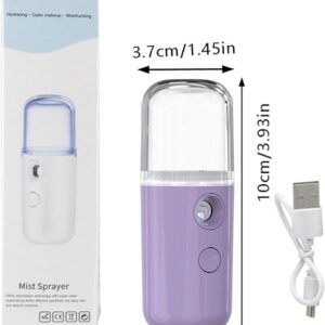 Nano Facial Mist Sprayer, 30ml Handy Atomization Machine Face Moisturizing Hydration  USB Charging (random color) - Image 2