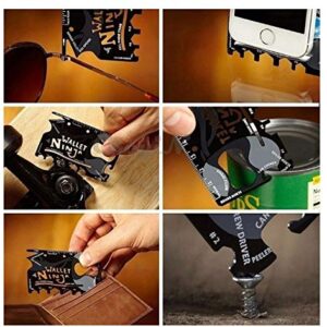 Ninja Wallet 18 in 1 Multifunction Survival Tool Outdoor Screwdriver, Bottle Opener, cell phone stand Stainless Steel (random color) - Image 2
