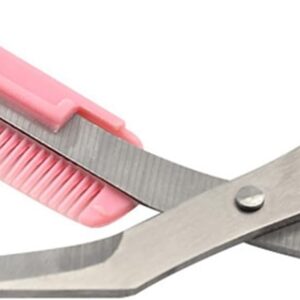 Scissors Eyebrow Trimmer Scissors Comb Stainless Steel Brow Hair Scissors Clips Shaping Grooming Trimmer Makeup Accessories(random color) - Image 4
