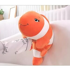 Clown Fish Soft Stuffed Plush Sea Animal Pillow for Kids Boys & Girls Birthday Gifts (Color: Orange and White Size: 65 cm) - Image 1
