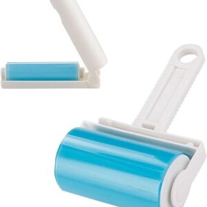 Roller Dog Cat Hair Remover - Reusable Sticky Washable Pet Hair Roller Dust Picker Cleaner Brush - Image 1