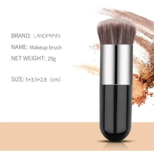 Chubby Pier Foundation Brush Flat Cream Makeup Brushes Professional Cosmetic Makeup Brush - 1 Pcs - Image 4