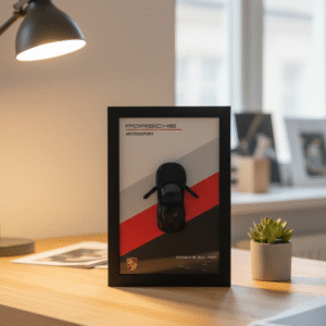 Car Wall Frame ? 3D Black Sports Car Decorative Wall Art with Modern Frame, Stylish Home & Office Interior D?cor, Perfect Gift for Car Enthusiasts (8x12 Inches) - Image 4