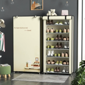 8 Layer Portable Dustproof Shoe Rack Shoe Rack Storage Closet Household Shoe Storage Rack Storage Cabinet (Random Color) - Image 3