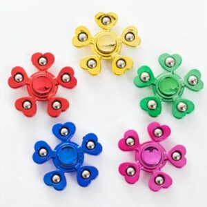 Hand Spinner Fidget Toy Stress Relief Toys Hand Spinner For Kids And Adult Fidget Spinner Metal BoDy metal balls with box .. mix random colours and design - Image 3
