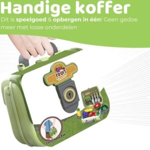 Toy Kitchen Suitcase Set ? Fruit & Cutlery Play Set | Kitchen Role Play Toy with Utensils for Boys & Girls - Image 3