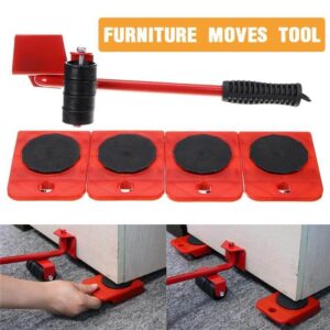 (5 in 1) Heavy Furniture Move Tool Transport Lifter Shifter Moving Kit Slider Remover Rolling Wheel Corner Mover Set - Image 2