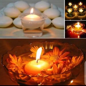 ( 12 Pcs ) Unscented Small Floating Candles For Wedding Party Event New Year Birthday Party Decoration Home Decor Candles (Random Color) - Image 4