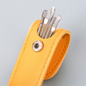 Pack off 6  Ear Pick with Storage Bag Dig Ear Wax Remover Cleaner Care Portable Travel Kit Cleaner Spoon - Image 5