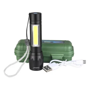Torch Mini Flashlight Rechargeable 500mAh ABS Plastic Body - Image 5