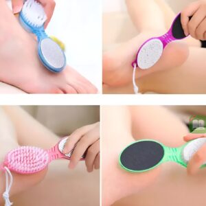 4 In 1 Foot scrubber | Multi Use Pedicure Paddle Brush - 4 Step Pedicure Cleanse, Scrub, File And Buff (Random color) - Image 3