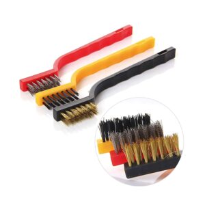 Gas Stove Cleaning Wire Brush Kitchen Tool Metal Fiber Brush ? Set of 3 Brush - Image 4