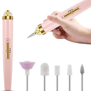 5 IN 1 Professional Manicure Nail | Salon Nail Finishing Touch | Nail Grinding, Burnishing Machine | Full Manicure and Pedicure Tool - Random Color - Image 4