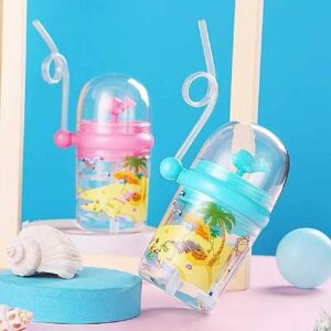 Children Whale Spray Cup Sippy Bottle Cartoon Baby with Sippy Kettle Outdoor Portable Children's Cup (Random Color) - Image 5
