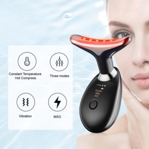 Massager for Face Lifting Facial Massagers EMS Neck Eye Massage Instrument Vibrator Microcurrents Red Light Therapy Anti Wrinkle - Random Color - Image 4