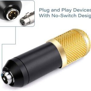 Professional Condenser Microphone - Podcast Mic Set Condenser Microphone With Rechargeable Auxiliary Background For Karaoke Singing, Youtube Recording Mic Set For Youtube | Mic Kit - Image 5