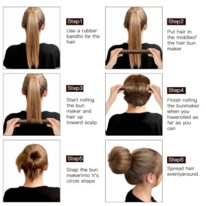 Hair Bun Maker French Twist Hair Fold Wrap Snap for Hair Easy Bun Hair Tool Ballet Bun for Kids and Women(random color) - Image 1