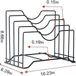 Multifunctional Pot ,useful Dish rack,Lid Holder - Metal(black ) - Image 4