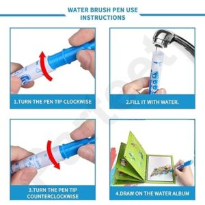 Magical Drawing Books With Pen, Water Reveal Activity Book For Kid  (random Design Books) - Image 4