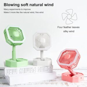 Portable Folding Fan | Desktop Fan Retractable Adjustable Table Cooling Plastic Fan | Summer Outdoor Indoor Work Personal with Night Light (Random Colors) - Image 3