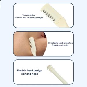 02 Pcs Nose Hair Cutter, 360 Degree Rotating Nose Tweezers - Multi-Functional Nose Hair Trimmer Tool for Travel, Picnic, Dating Portable Ear Pick - Image 3
