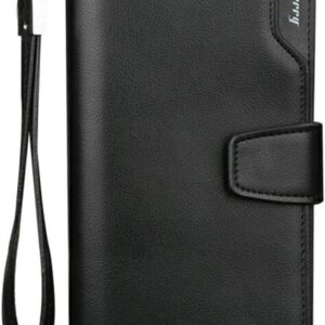 Baellerry Men's Leather 2nd Bag, Large Capacity, Coin Purse, Zip Around Wallet, 23 Card Slots, Luxury, Handle, Long Wallet, Gift Compatible - Black - Image 2