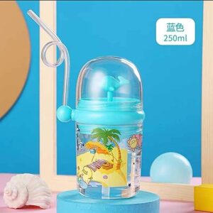 Children Whale Spray Cup Sippy Bottle Cartoon Baby with Sippy Kettle Outdoor Portable Children's Cup (Random Color) - Image 1