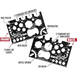 Ninja Wallet 18 in 1 Multifunction Survival Tool Outdoor Screwdriver, Bottle Opener, cell phone stand Stainless Steel (random color) - Image 5