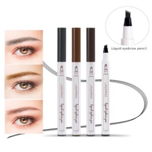 1 Piece 4 Tip Eyebrow Pen | Waterproof Tattoo Tint Fine Sketch Liquid Eyebrow Pencil | Creates Natural Makeup Effect - Image 3