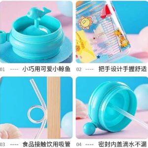 Children Whale Spray Cup Sippy Bottle Cartoon Baby with Sippy Kettle Outdoor Portable Children's Cup (Random Color) - Image 4