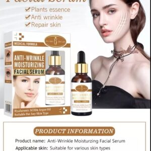 AICHUN BEAUTY Anti-Wrinkle Moisturizing Facial Serum Hyaluronic Acid Argan Oil | Suitable For Any Skin Type | 30ml | 1 fl.oz - Image 1